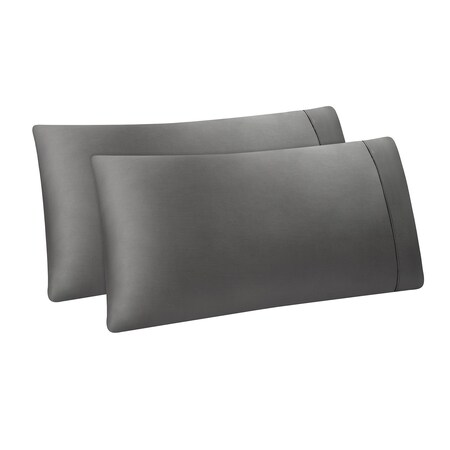 Monarch Brands Aston & Arden Tencel Pillowcase Standard, Dark Grey, 2PK P-SS-SP-400-DG